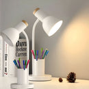 Homezie LED-Schreibtischlampe | Mit integriertem Stiftehalter und 3 Lichtfarben | Für Büro, Lernen und Homeoffice