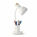 Homezie LED-Schreibtischlampe | Mit integriertem Stiftehalter und 3 Lichtfarben | Für Büro, Lernen und Homeoffice