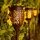 Homezie Solar-Gartenfackel | LED-Flammenleuchte mit Flammeneffekt | Für Garten & Wege