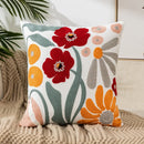 Homezie Kissenbezug | Florale Stickerei, Baumwoll-Canvas, verdeckter Reißverschluss | Für Sofa und Schlafzimmer