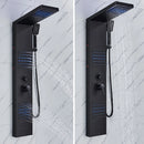 Homezie Duschpaneel mit LED-Regendusche | Wasserfall, Massagedüsen & Handbrause | Für moderne Badezimmer