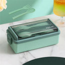 Homezie Bento-Box | 1.400 ml, 2 Ebenen, mehrere Fächer & Besteck | Auslaufsichere Lunchbox für Schule, Büro & unterwegs