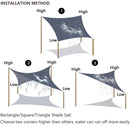 Homezie Sonnensegel | Wasserabweisend & UV-beständig | Rechteckig für Garten, Terrasse und Balkon