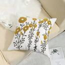 Homezie Kissenbezug | Florale Stickerei, Baumwoll-Canvas, verdeckter Reißverschluss | Für Sofa und Schlafzimmer