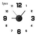 Homezie 3D-Wanduhr | DIY-Design, Spiegeleffekt & Quarzwerk | Für stilvolle Wohnräume