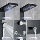 Homezie LED-Duschpaneel | Digitale Temperaturanzeige, Regendusche & SPA-Massagedüsen | Für moderne Badezimmer