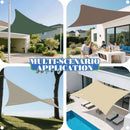 Homezie Sonnensegel | Wasserabweisend & UV-Schutz | Für Garten, Terrasse und Balkon