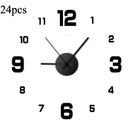 Homezie 3D-Wanduhr | DIY-Design, Spiegeleffekt & Quarzwerk | Für stilvolle Wohnräume