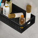 Homezie Duschregal | Schwarzes Aluminium, platzsparendes Design, 3 Größen | Für Dusche und Badezimmer