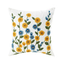 Homezie Kissenbezug | Florale Stickerei, Baumwoll-Canvas, verdeckter Reißverschluss | Für Sofa und Schlafzimmer