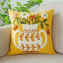 Homezie Kissenbezug | Florale Stickerei, Baumwoll-Canvas, verdeckter Reißverschluss | Für Sofa und Schlafzimmer