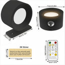 Homezie LED-Wandleuchte | Kabelloses Nordic Design mit Fernbedienung | Stimmungsvolle Beleuchtung für Wohnräume