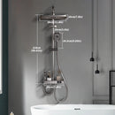 Homezie Thermostat-Duschsystem | LED-Temperaturanzeige, Regendusche & Handbrause | Für modernes Badezimmer