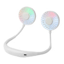 Homezie Tragbarer Nackenventilator | USB-C Wiederaufladbar | Flexibler Doppelventilator mit 3 Geschwindigkeitsstufen