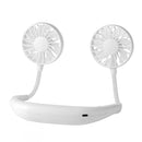 Homezie Tragbarer Nackenventilator | USB-C Wiederaufladbar | Flexibler Doppelventilator mit 3 Geschwindigkeitsstufen