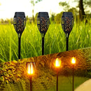 Homezie Solar-Gartenfackel | LED-Flammenleuchte mit Flammeneffekt | Für Garten & Wege