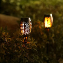 Homezie Solar-Gartenfackel | LED-Flammenleuchte mit Flammeneffekt | Für Garten & Wege