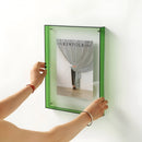Homezie Acryl-Bilderrahmen | Transparentes Design, 5 Größen, farbige Rahmenvarianten | Für Fotos und Dekoration