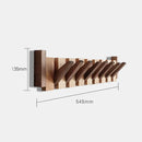 Homezie Wandgarderobe | Klappbare Holzhaken im Klavierdesign | Stilvolle Aufbewahrung für Flur und Eingangsbereich