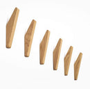 Homezie Wandhaken-Set | 6 Massivholz Kleiderhaken im skandinavischen Design | Stilvolle Wandorganisation für jeden Raum