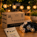Homezie® Lichterkette | Warmweiß | G60 LED-Lampen | IP65 Wasserdicht | Dimmbar, Verbindbar & mit Timer | Außenbeleuchtung | Verschiedene Längen erhältlich