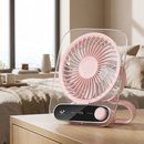 Homezie Tischventilator | Wiederaufladbar mit 199 Geschwindigkeitsstufen & Digitalanzeige | Für Zuhause und Büro