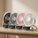 Homezie Tischventilator | Wiederaufladbar mit 199 Geschwindigkeitsstufen & Digitalanzeige | Für Zuhause und Büro