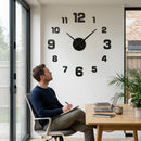 Homezie 3D-Wanduhr | DIY-Design, Spiegeleffekt & Quarzwerk | Für stilvolle Wohnräume