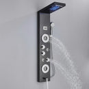 Homezie Duschpaneel mit LED-Regendusche | Wasserfall, Massagedüsen & Handbrause | Für moderne Badezimmer