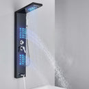 Homezie Duschpaneel mit LED-Regendusche | Wasserfall, Massagedüsen & Handbrause | Für moderne Badezimmer