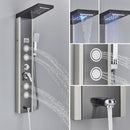Homezie Duschpaneel mit LED-Regendusche | Wasserfall, Massagedüsen & Handbrause | Für moderne Badezimmer