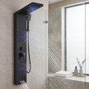Homezie Duschpaneel mit LED-Regendusche | Wasserfall, Massagedüsen & Handbrause | Für moderne Badezimmer