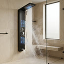 Homezie Duschpaneel mit LED-Regendusche | Wasserfall, Massagedüsen & Handbrause | Für moderne Badezimmer