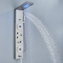 Homezie Duschpaneel mit LED-Regendusche | Wasserfall, Massagedüsen & Handbrause | Für moderne Badezimmer