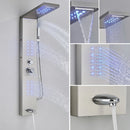 Homezie Duschpaneel mit LED-Regendusche | Wasserfall, Massagedüsen & Handbrause | Für moderne Badezimmer