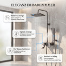 Homezie Duschsystem | Digitales Temperaturdisplay & 4-Funktions-Tasten | Für modernes Badezimmer