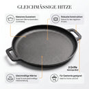 Homezie Gusseisenpfanne | Vielseitige Brat- & Grillpfanne | Für Küche und Grill