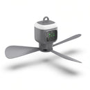 Homezie Hängender Campingventilator | Wiederaufladbar mit Fernbedienung & LED-Leuchte | Für Camping und Zuhause