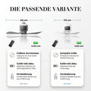 Homezie Hängender Campingventilator | Wiederaufladbar mit Fernbedienung & LED-Leuchte | Für Camping und Zuhause