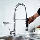 Homezie Küchenarmatur | Ausziehbare Brause mit 2 Strahlarten & Warm-/Kaltwasser | Für moderne Küchen