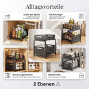 Homezie Küchenregal | 2 Ebenen mit ausziehbaren Körben & höhenverstellbar | Für Küche und Spüle
