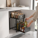 Homezie Küchenregal | 2 Ebenen mit ausziehbaren Körben & höhenverstellbar | Für Küche und Spüle