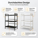 Homezie Küchenregal | Erweiterbar, 3 Ebenen & 6 Haken | Für Mikrowelle und Küchenorganisation