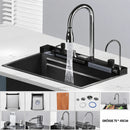 Homezie Küchenspüle | 304 Edelstahl, Digitalanzeige & 3 Wasserstrahlarten | Für moderne Küchen