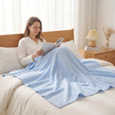 Homezie Kühlende Sommerdecke | Atmungsaktive Bambusfaser-Decke | Leichte Tagesdecke für Bett und Sofa