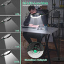 Homezie LED-Lupenlampe | 10-fache & 30-fache Vergrößerung, 36 LEDs & flexibler Schwanenhals | Freihändige Lese- und Arbeitsleuchte