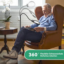 Homezie LED-Lupenlampe | 10-fache & 30-fache Vergrößerung, 36 LEDs & flexibler Schwanenhals | Freihändige Lese- und Arbeitsleuchte
