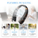 Homezie Nackenventilator | Kabellos mit 5 Geschwindigkeitsstufen & Digitalanzeige | Für unterwegs und den Alltag
