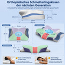 Homezie Orthopädisches Schlafkissen | Ergonomisches Memory-Foam Kissen gegen Schnarchen | Für Nacken & besseren Schlaf
