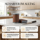 Homezie Rollender Messerschärfer | Magnetische Winkelhilfe 15° & 20° | Für präzises Messerschärfen